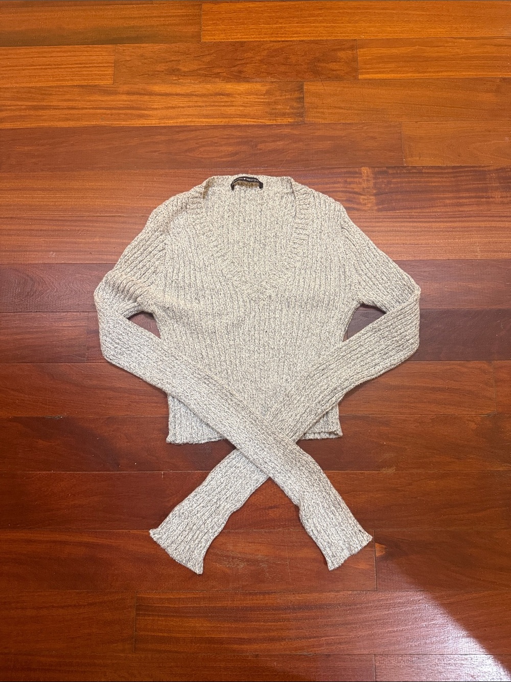 Brandy Melville Ribbed V-Neck Sweater